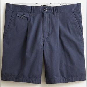 NWT J. Crew Navy Pleated Shorts